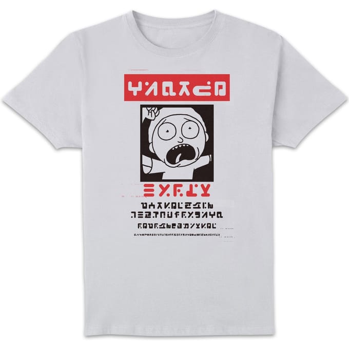 Rick and Morty Wanted Morty T-shirt - Wit - S