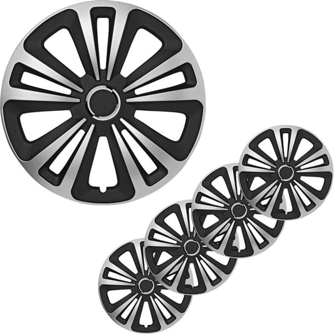 ProPlus - Wieldoppen - 4 - st - Terra - 16'' - zilverkleurig - en - zwart