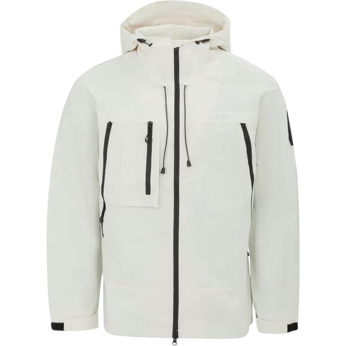 Firetrap Heren Winddichte Hooded Windbreaker (Wit)