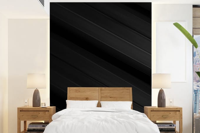Behang - Fotobehang Zwart - Grijs - Design - Textuur - Breedte 165 cm x hoogte 220 cm