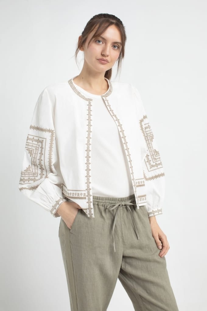Josephine & Co Jansje Blouse Light Olive Größe: 40 | Cropped-Jacken Outlet | Damen | Grün