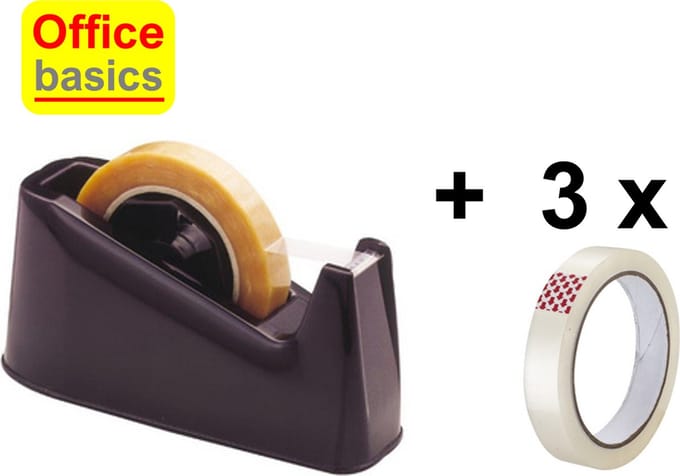 Plakbandhouder groot Office Basics & 3 Gratis Rollen