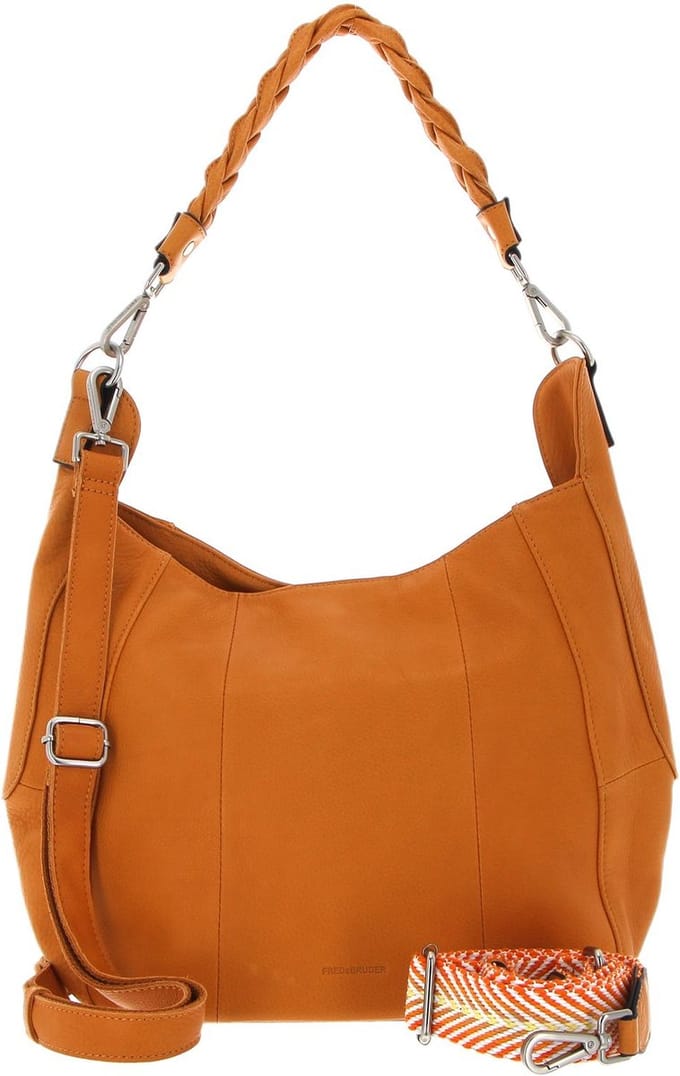 FREDsBRUDER Leren Schoudertas Brevion Hobo Melon Oranje