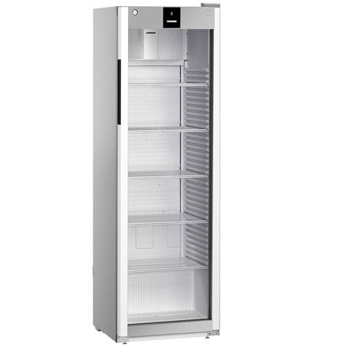 Liebherr Koelkast PERFORMANCE - 400 liter - Kunststof interieur - 1 glazen deur - Grijs
