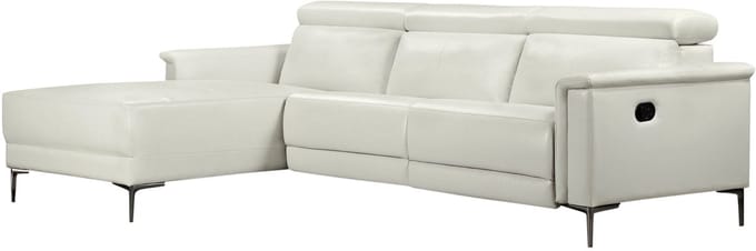 Lund-Hoekbank - 3-zits - Handmatige Relax - CrÃ¨me PU