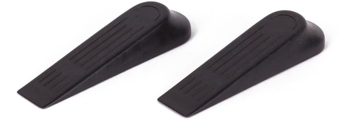 Benson Flexibele deurstopper - PVC - 2 stuks - zwart - 100 kg draagkracht