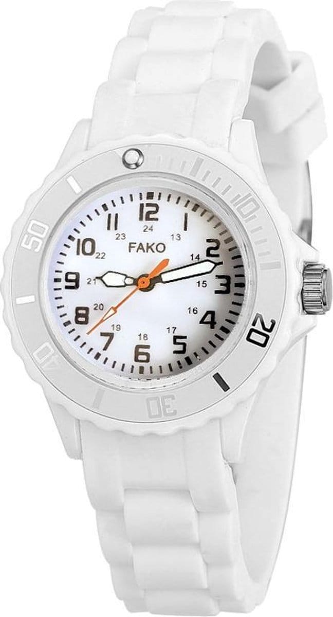 Fako® - Kinderhorloge - Siliconen - Classic - Wit