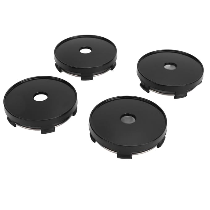 4 STUKS 60mm Wielnaafdop Met Gat Slagvast Stijlvolle Look Universele Pasvorm Velgnaaf Middenkap voor Auto's Zwart zwart