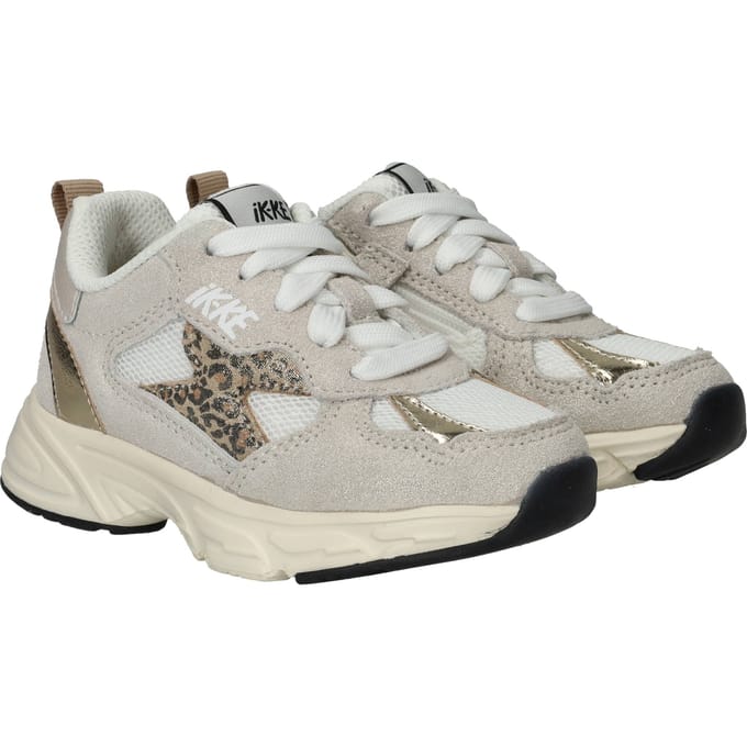 IK-KE Sneakers - Meisjes - Beige - Maat:28