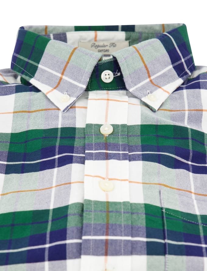 Casual overhemd Gant Regular Fit groen button-down boord
