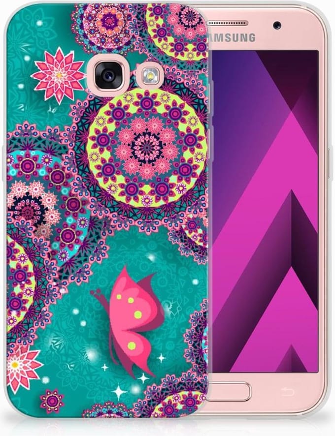 Samsung Galaxy A3 2017 Hoesje maken Cirkels en Vlinders