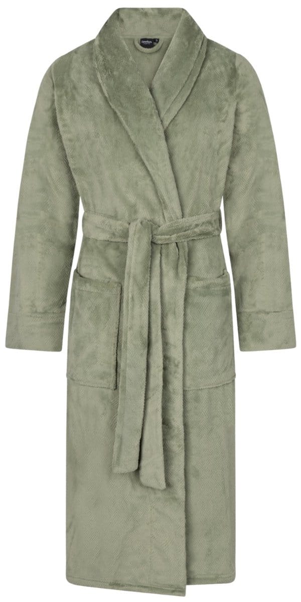 Linolux Lou Dames fleece badjas - Groen - S