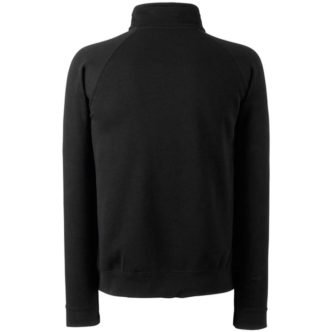 Fruit Of The Loom Heren Ritssluiting Nek Sweatshirt Top (Zwart)