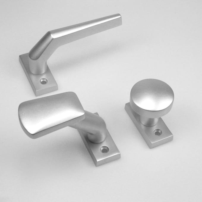 Ami Smalrozet 65x30mm - met deurkruk 357 - aluminium F-1