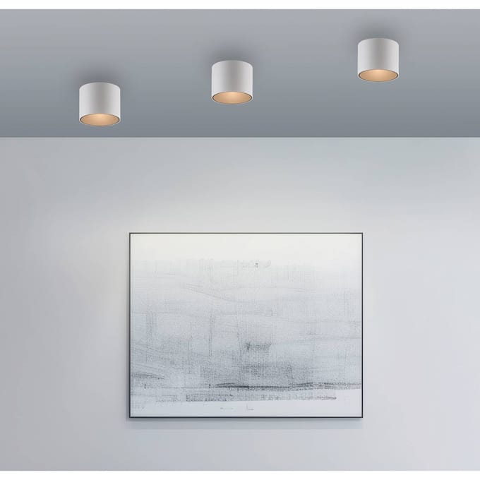 LED badkamer plafondlamp PURE Point, wit, Ø 11 cm, metaal, IP44