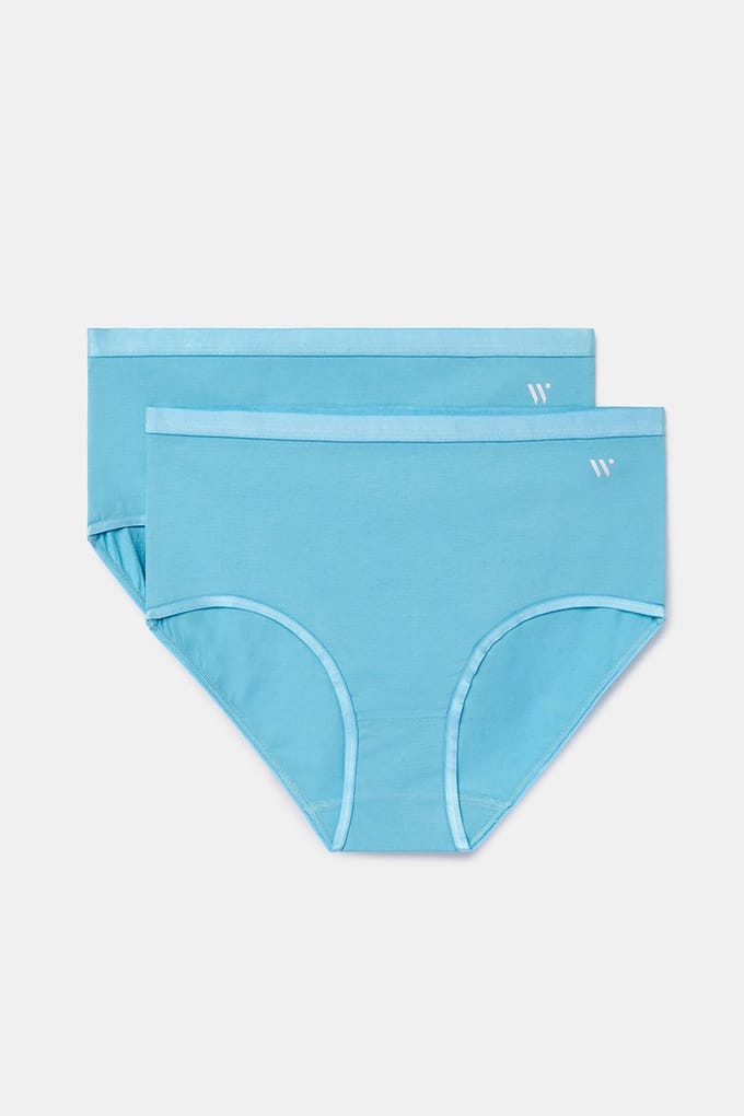 Woody Dames Slip Duopack Blauw S