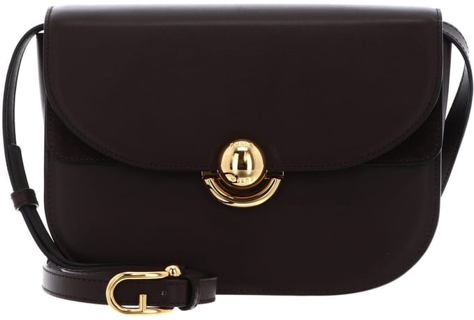 FURLA Leren schoudertas Sfera Crossbody Round Cioccolato donkerbruin
