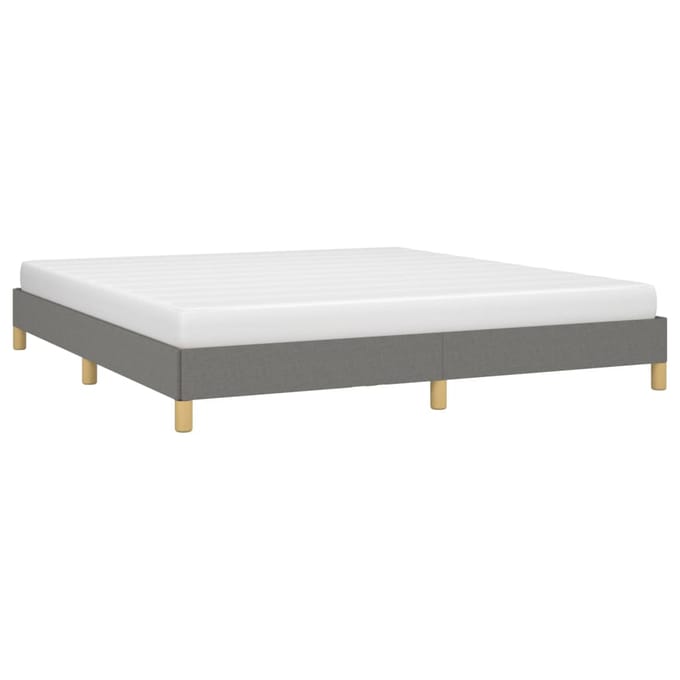 vidaXL - Bedframe - zonder - matras - stof - donkergrijs - 180x200 - cm