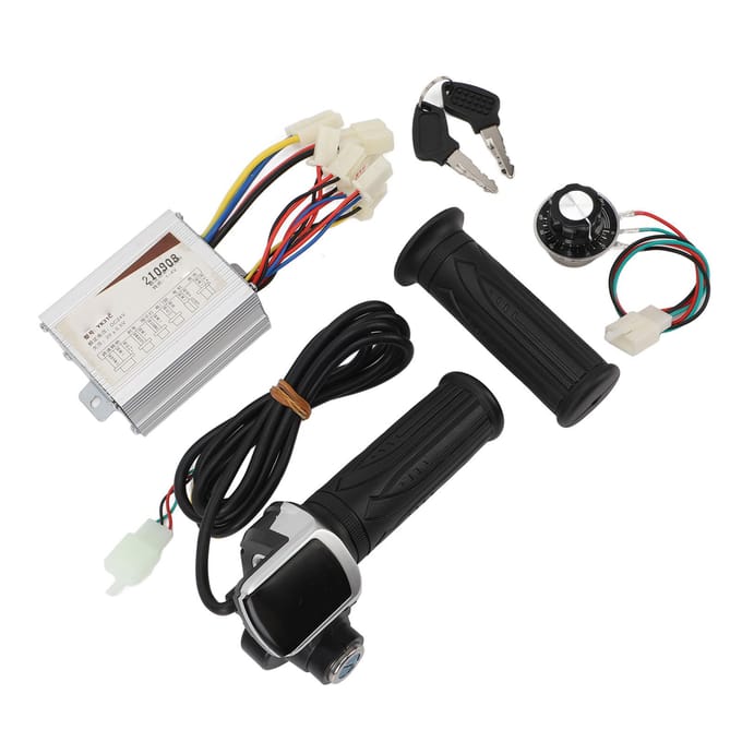24V 500W Elektrische Fiets Controller Gashendel met Vierkant Scherm Snelheidsregelknoopschakelaar voor black