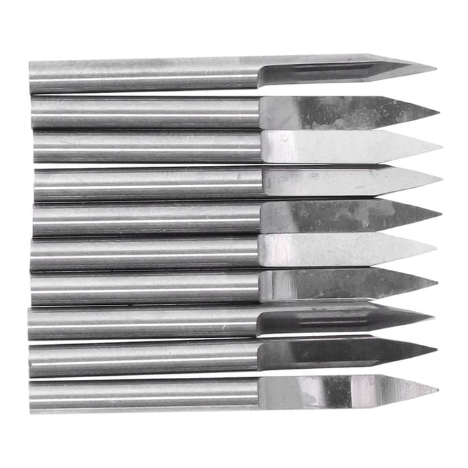 10 Pièces Fraises à Graver Acier Tungstène Durable Haute Dureté Résistance à l'Usure Fraises en V pour Routeur CNC