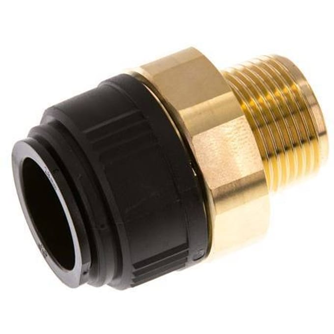 28mm x R1'' Messing/POM Insteekfitting Buitendraad NBR