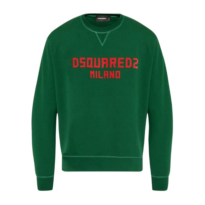 Dsquared2 Milano Logo Cool Fit Groene Sweatshirt