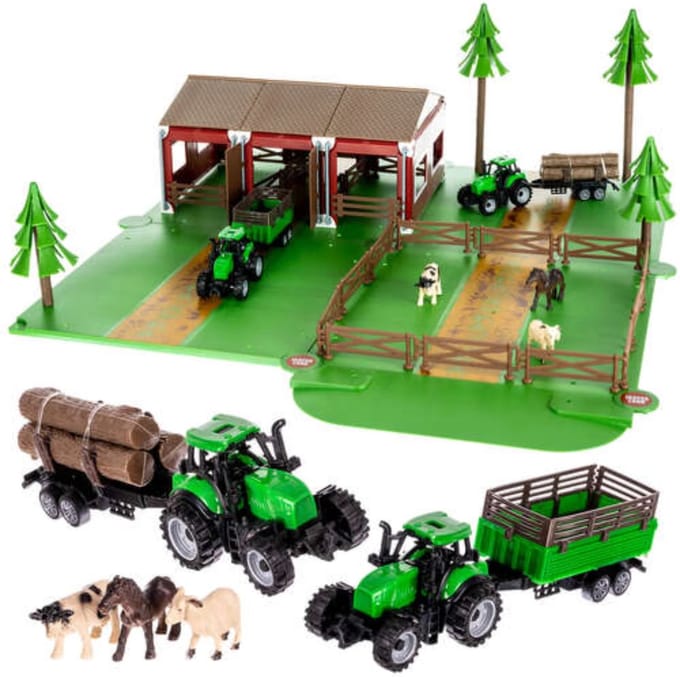 Kruzzel Boerderijset met Dieren en Tractoren - 102-Delige Educatieve Set