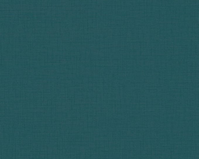 LINNENLOOK BEHANG | Textiel Structuur - blauwgroen - A.S. Création My Home My Spa