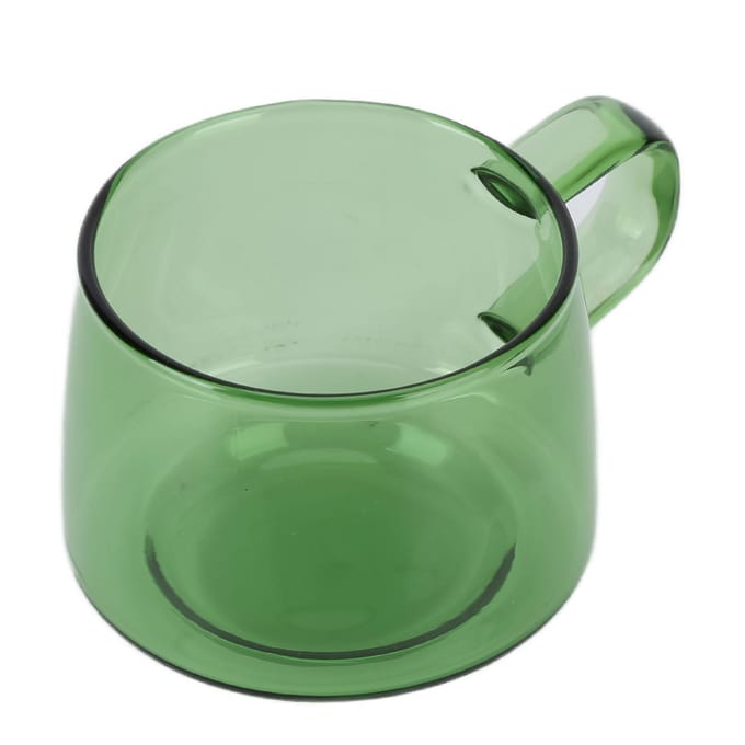 Tasse à café transparente 250 ml en verre borosilicaté avec poignée Vert vert