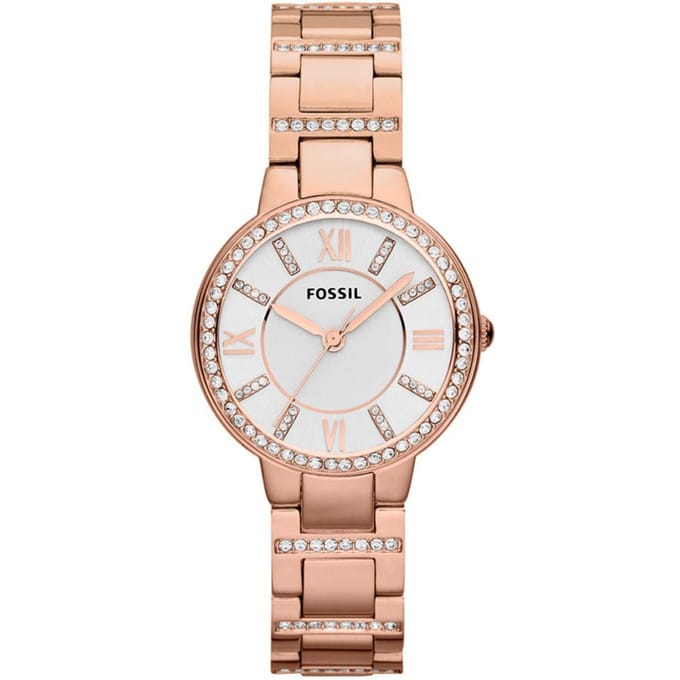 Fossil Virginia ES3284 Dameshorloge 30 mm - Rosékleurig