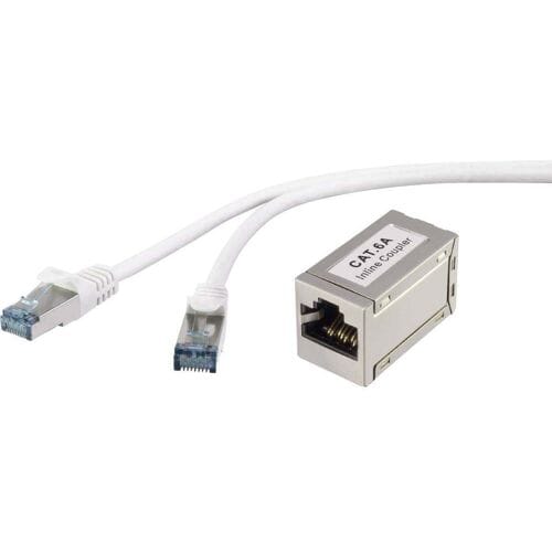 Renkforce RF-3829260 RJ45 Netwerkkabel, patchkabel CAT 6A S/FTP 15.00 m Grijs Snagless, Vlambestendig 1 stuk(s)