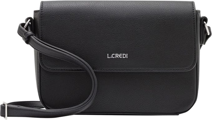 L.CREDI Schoudertas Olga Flapbag Black Zwart