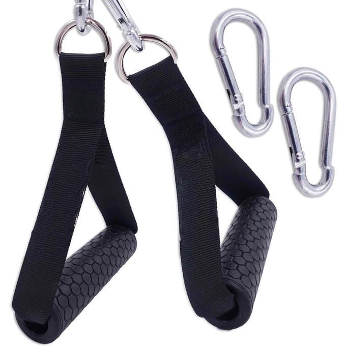 1 Paar Weerstandsband Handvatten Handvatten Kabelmachine Accessoires TPR Handvatten Oefening Pull-up Bar Handvat Handvatten voor Thuis black