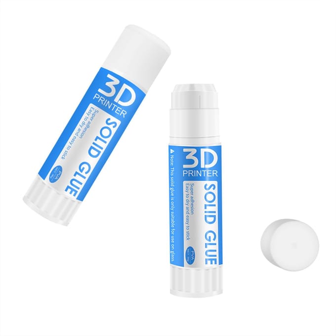 3 stuks 3D-printer Solide Lijmstift Anti Randkromming Kleeflijm Niet-toxisch Wasbaar voor Verwarmd Bed Platform Glasplaat white