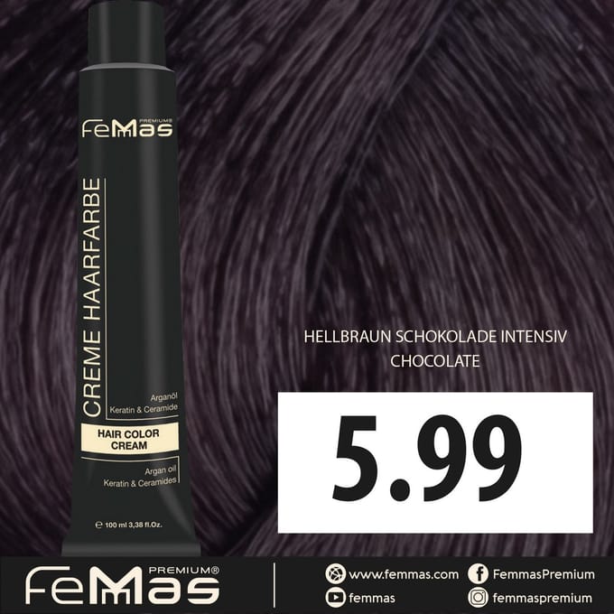 Femmas (5.99) - Haarverf - Intense Chocolade Lichtbruin - 100ml