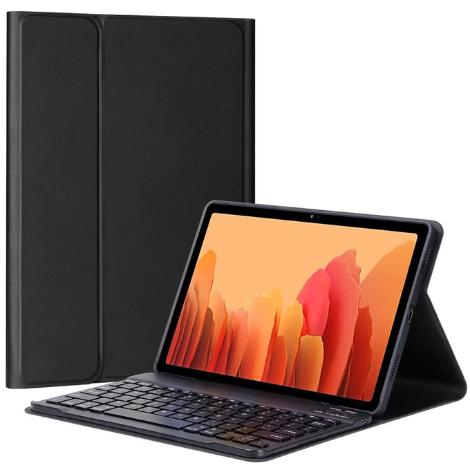 Accezz Tablet Toetsenbord Hoes - Geschikt voor Samsung Galaxy Tab A7 - QWERTY Bluetooth Keyboard Bookcase