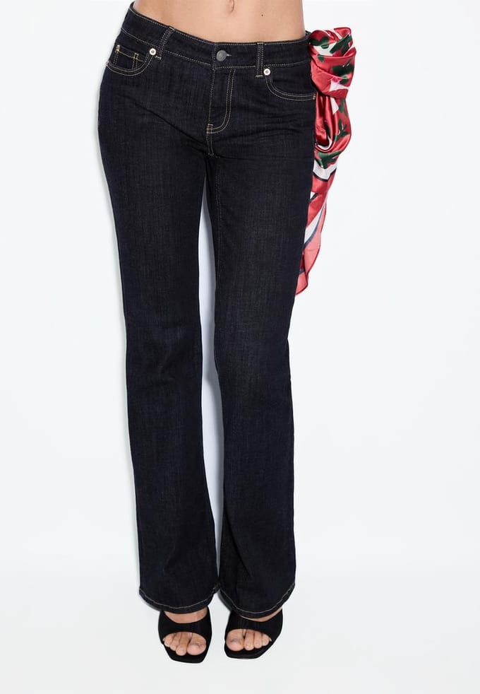 Stradivarius D67 slim bootcut jeans  VERBLEEKTE DENIM WASSING 36