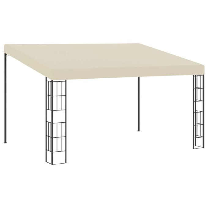 vidaXL Wandprieel 3x4 m stof crèmekleurig