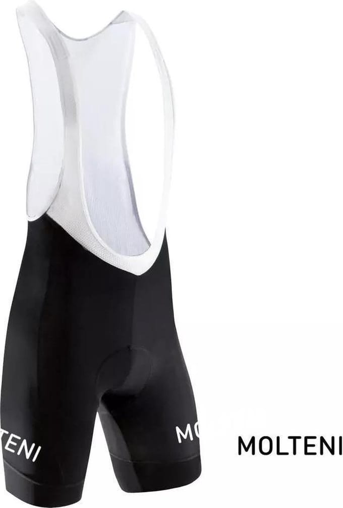 Retro Wielerbroek Molteni - REDTED -Zwart - S