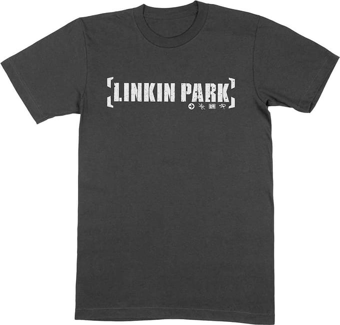 Linkin Park - Bracket Logo Heren T-shirt - L - Zwart