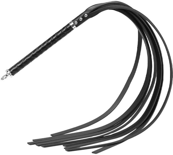 RISE - Lange Flogger met Harde Strengen – Zwart