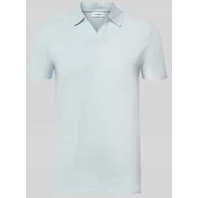 Slim fit Poloshirt met V-hals