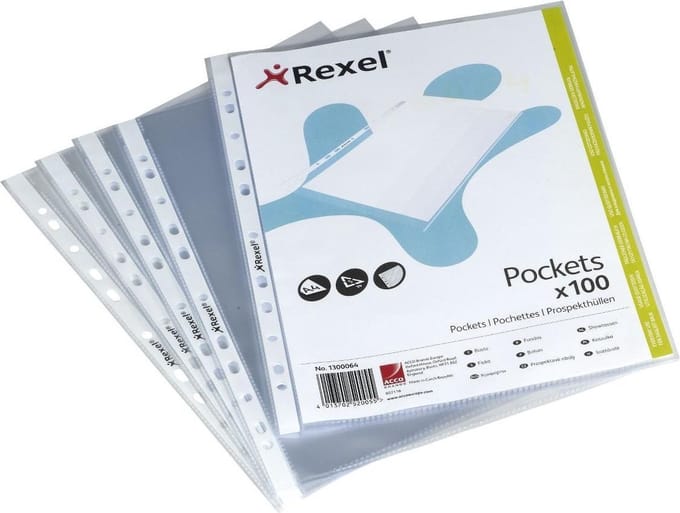 REXEL documenthoezen A4, PP, transparant, 0,08 mm