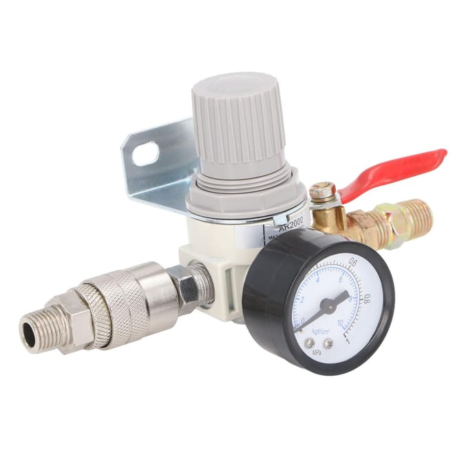 Luchtcompressor Drukregelaar 1/4 Inch NPT Luchtdrukregelaar met 0?1MPa Manometer voor