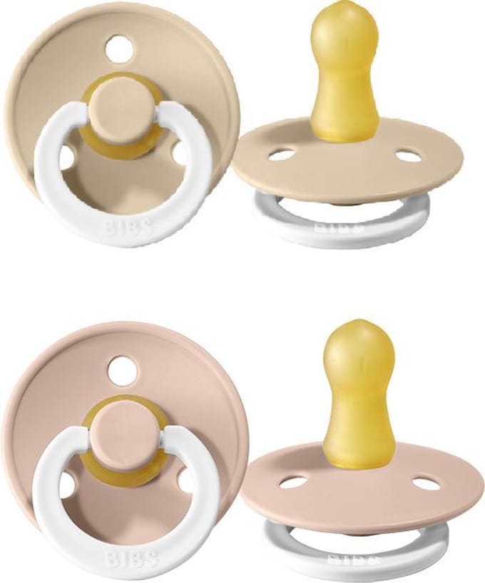 BIBS fopspeen set van 2 - VANILLA GLOW + BLUSH GLOW - Maat 2 - T2 Leeftijd: 6-18 maanden