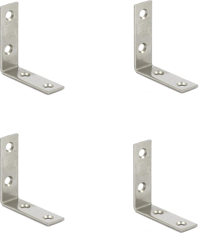 TQ4U stoelhoek 50 x 50 x 15 mm | RVS | 4 STUKS