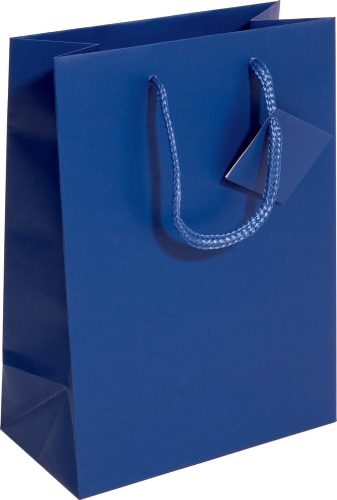 Sigel Cadeautas voor fles Met bodeminzetstuk en cadeaulabel GT504 Ultra-marijn-blauw, Mat Papier 17 x 23 cm. 1 stuk(s)