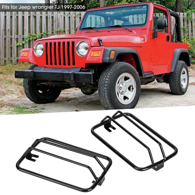 Knipperlicht Beschermkappen Zwart Grille Cover Past voor Jeep wrangler TJ 19972006 black