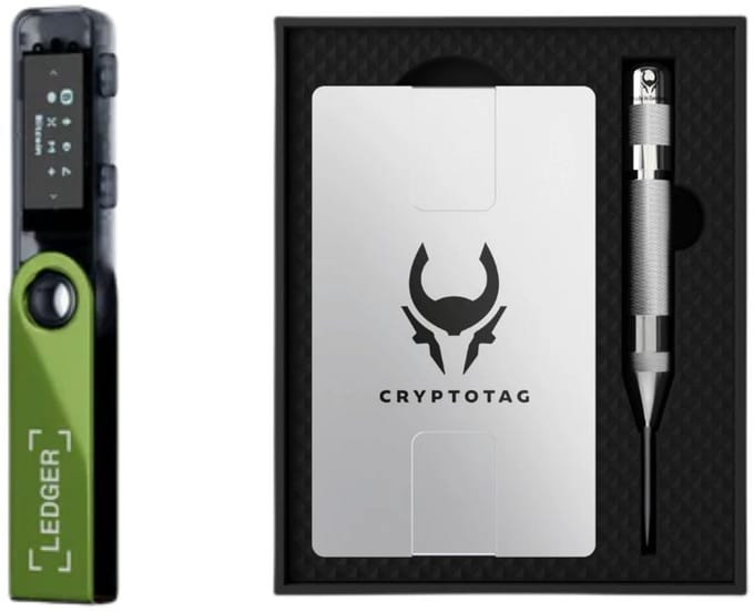 Ledger Nano S Plus - Oxidate Green + Cryptotag Zeus Bundel