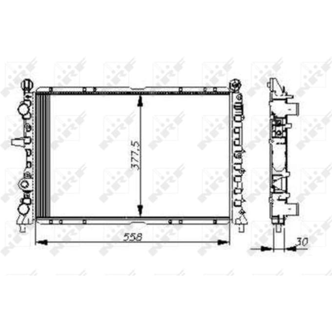 Radiator, motorkoeling NRF 54502